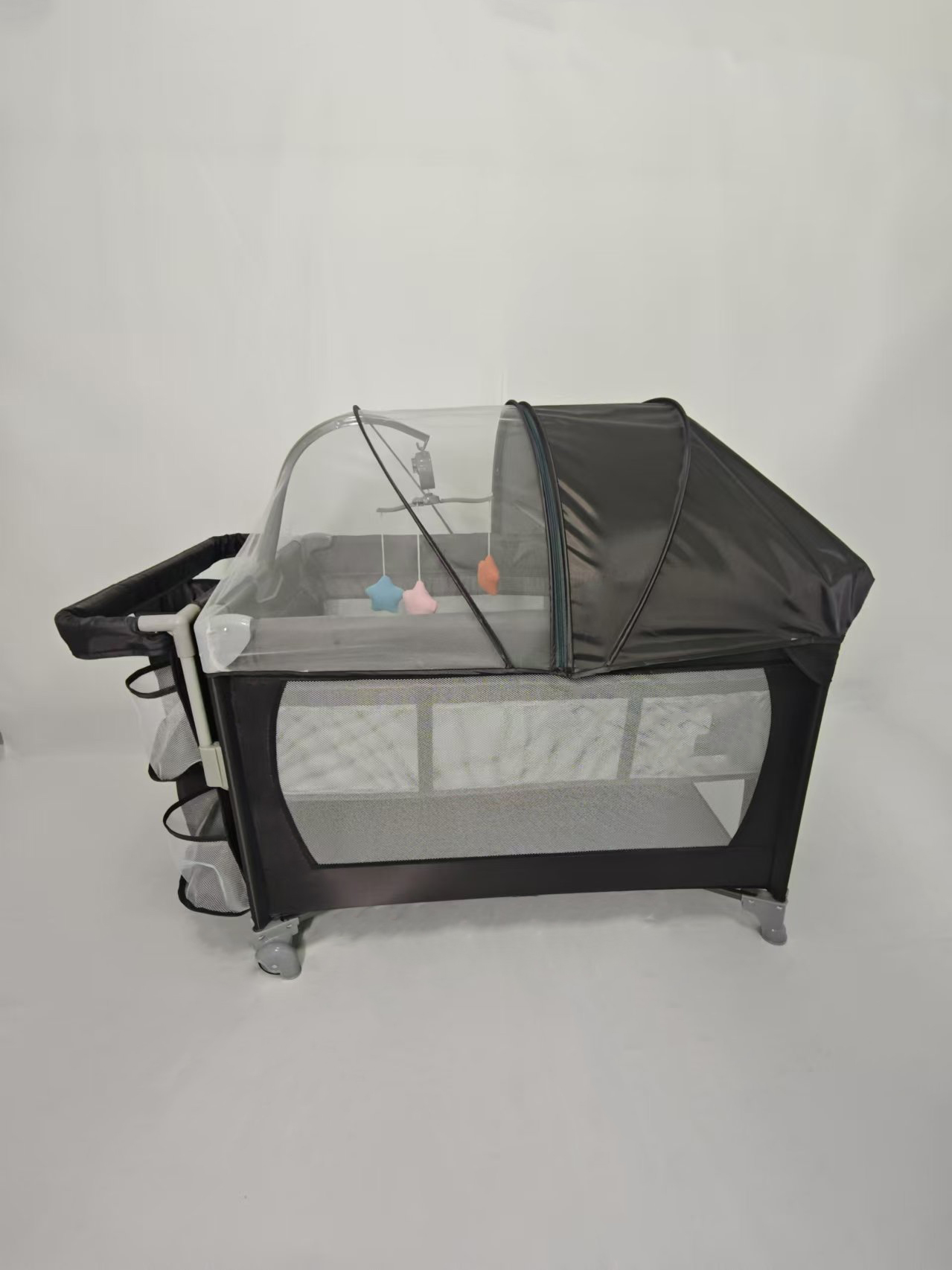 Crib quality cradle bed skin-friendly fabric baby cradle bed_复制